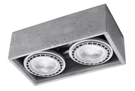 Obrázek produktu Stropní svítidlo SOLLUX Quatro 2 GU10 2x40W bez zdroje SL.0884 beton 0