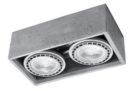 Obrázek produktu Stropní svítidlo SOLLUX Quatro 2 GU10 2x40W bez zdroje SL.0884 beton 0