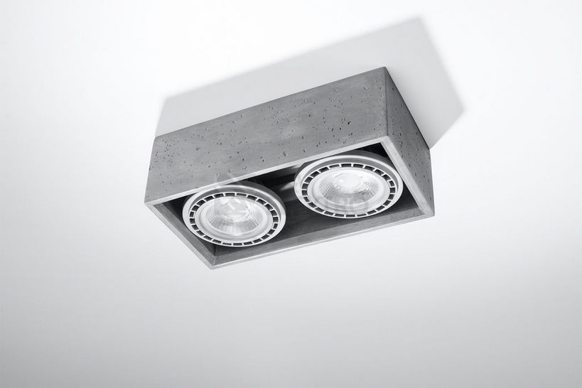 Obrázek produktu Stropní svítidlo SOLLUX Quatro 2 GU10 2x40W bez zdroje SL.0884 beton 1