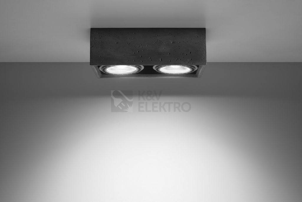 Obrázek produktu Stropní svítidlo SOLLUX Quatro 2 GU10 2x40W bez zdroje SL.0884 beton 2
