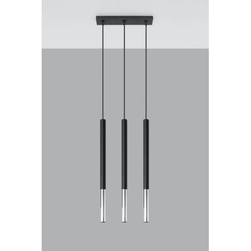 Lustr SOLLUX Mozaica 3l G9 3x40W bez zdroje SL.0886 černá/chrom