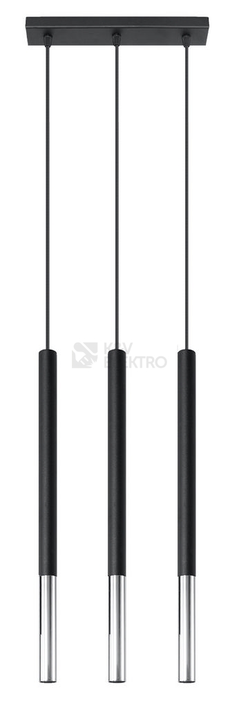 Obrázek produktu Lustr SOLLUX Mozaica 3l G9 3x40W bez zdroje SL.0886 černá/chrom 0