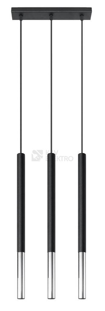 Obrázek produktu Lustr SOLLUX Mozaica 3l G9 3x40W bez zdroje SL.0886 černá/chrom 0