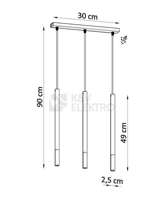 Obrázek produktu Lustr SOLLUX Mozaica 3l G9 3x40W bez zdroje SL.0886 černá/chrom 3