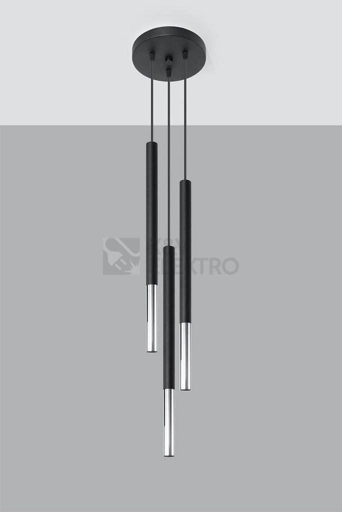 Obrázek produktu Lustr SOLLUX Mozaica 3p G9 3x40W bez zdroje SL.0887 černá/chrom 1