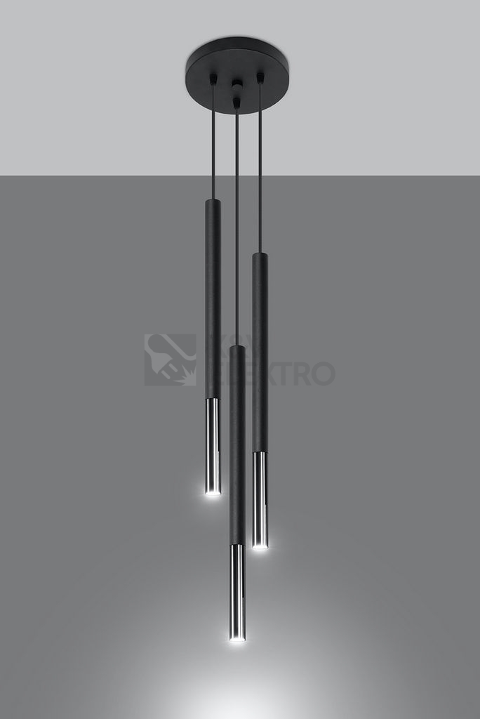 Obrázek produktu Lustr SOLLUX Mozaica 3p G9 3x40W bez zdroje SL.0887 černá/chrom 2