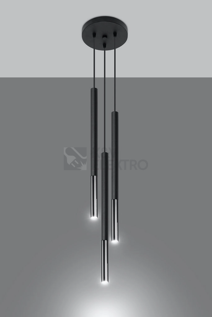 Obrázek produktu Lustr SOLLUX Mozaica 3p G9 3x40W bez zdroje SL.0887 černá/chrom 2