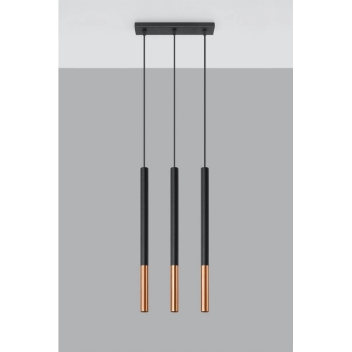 Lustr SOLLUX Mozaica 3l G9 3x40W bez zdroje SL.0889 černá/měď (obrázek 3)