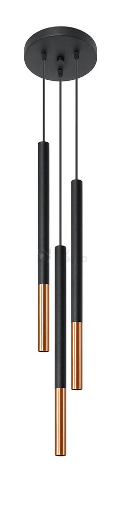 Obrázek produktu Lustr SOLLUX Mozaica 3p G9 3x40W bez zdroje SL.0890 černá/měď 0