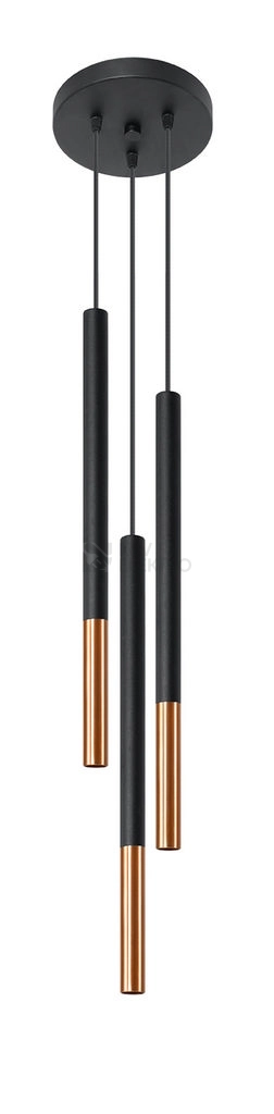 Obrázek produktu Lustr SOLLUX Mozaica 3p G9 3x40W bez zdroje SL.0890 černá/měď 0