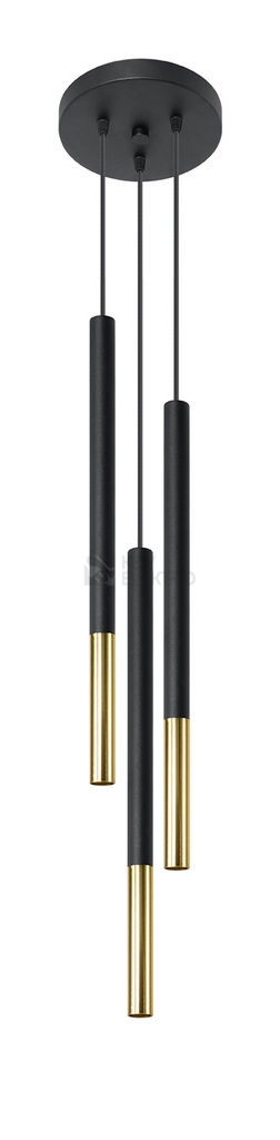 Obrázek produktu Lustr SOLLUX Mozaica 3p G9 3x40W bez zdroje SL.0893 černá/zlato 0