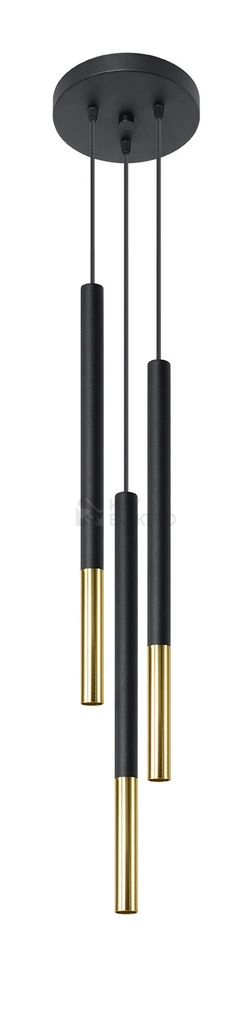 Obrázek produktu Lustr SOLLUX Mozaica 3p G9 3x40W bez zdroje SL.0893 černá/zlato 0
