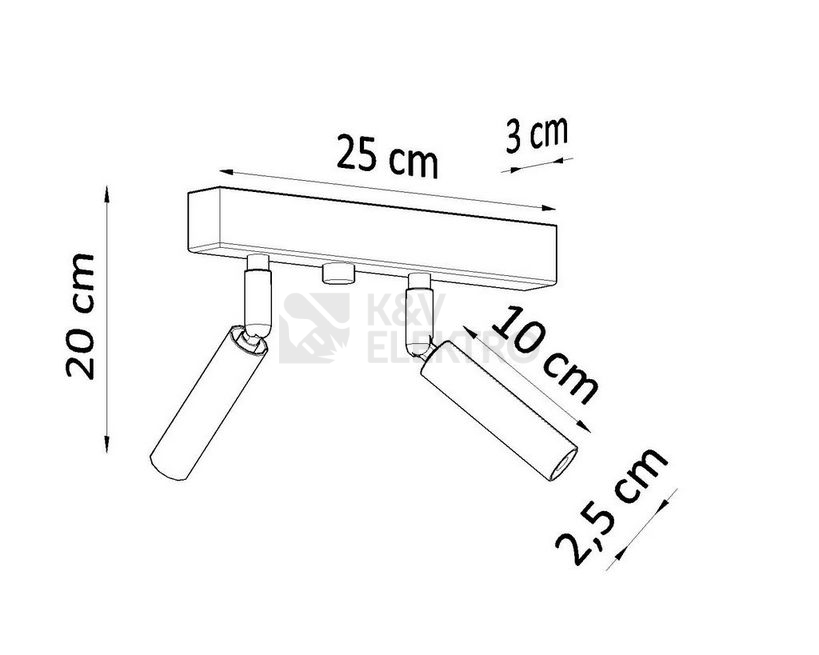 Obrázek produktu Bodové svítidlo SOLLUX Eyetech 2 G9 2x40W bez zdroje SL.0903 3