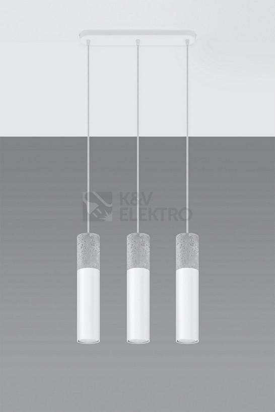 Obrázek produktu  Závěsné svítidlo Sollux BORGIO 3xGU10 SL.0649 3x40W bílá/šedá 1
