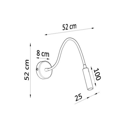 Nástěnné bodové svítidlo SOLLUX Axil G9 1x40W bez zdroje SL.0910 (obrázek 3)