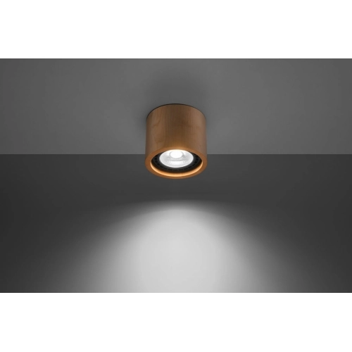Stropní bodové svítidlo SOLLUX Basic 1 GU10 1x40W bez zdroje SL.0913 přírodní dřevo (obrázek 3)