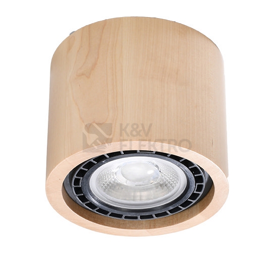 Obrázek produktu Stropní bodové svítidlo SOLLUX Basic 1 GU10 1x40W bez zdroje SL.0913 přírodní dřevo 0