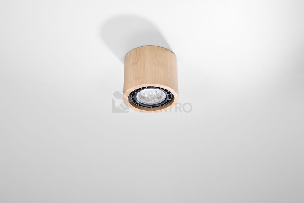 Obrázek produktu Stropní bodové svítidlo SOLLUX Basic 1 GU10 1x40W bez zdroje SL.0913 přírodní dřevo 1