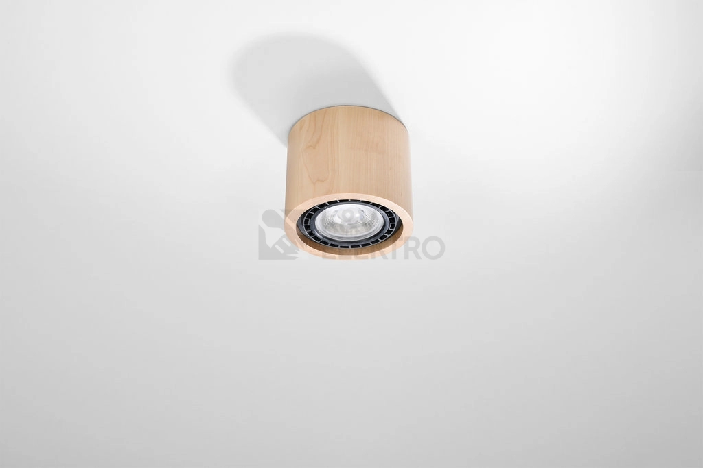 Obrázek produktu Stropní bodové svítidlo SOLLUX Basic 1 GU10 1x40W bez zdroje SL.0913 přírodní dřevo 1
