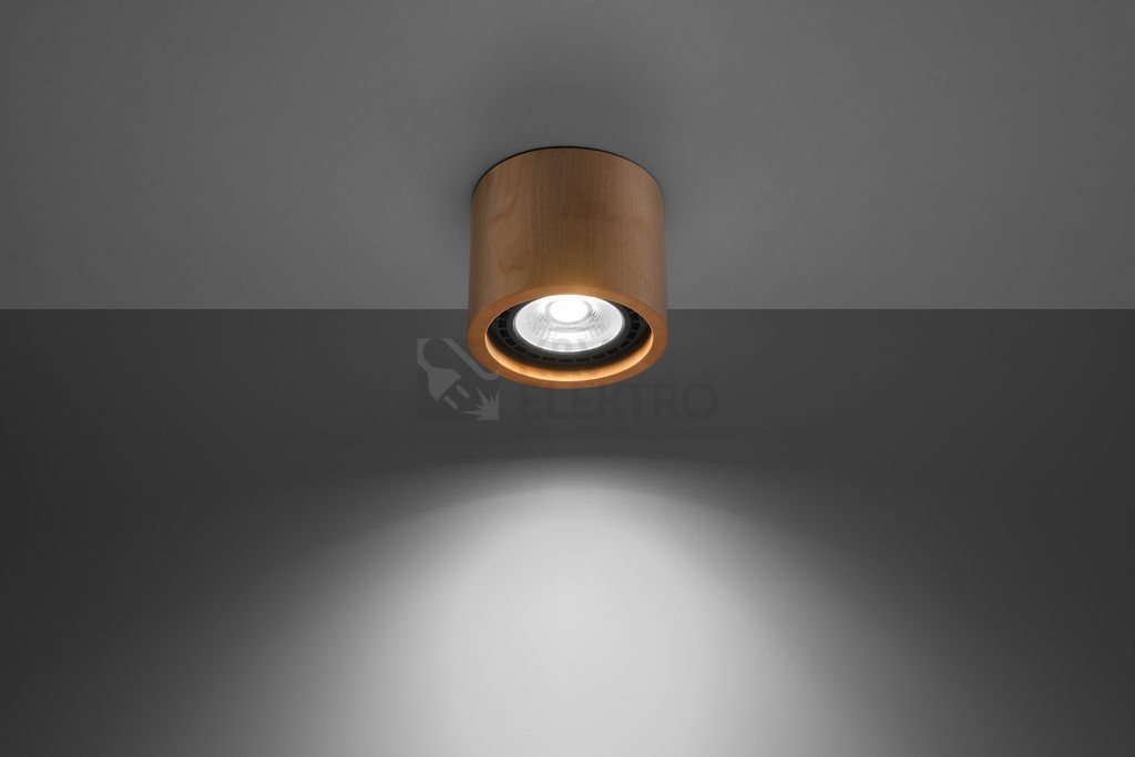 Obrázek produktu Stropní bodové svítidlo SOLLUX Basic 1 GU10 1x40W bez zdroje SL.0913 přírodní dřevo 2