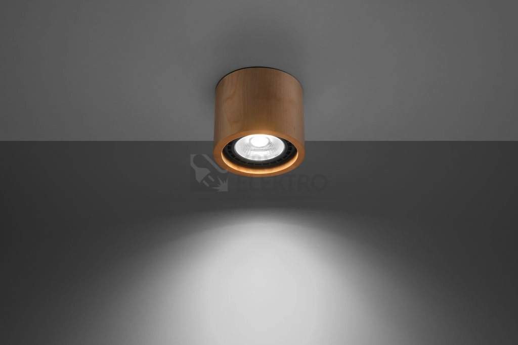 Obrázek produktu Stropní bodové svítidlo SOLLUX Basic 1 GU10 1x40W bez zdroje SL.0913 přírodní dřevo 2