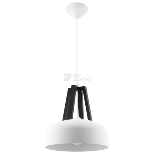  Závěsné svítidlo Sollux SL.0387 E27 60W bílá/černá