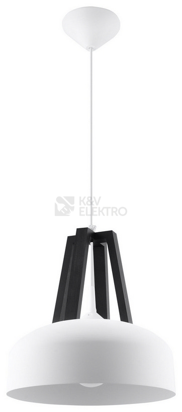 Obrázek produktu Závěsné svítidlo Sollux SL.0387 E27 60W bílá/černá 0