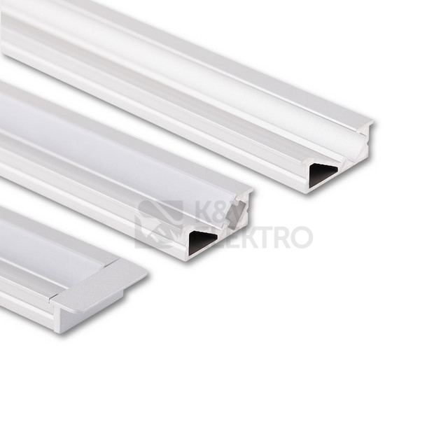Obrázek produktu Vestavný hliníkový profil McLED VE 24x10mm s mléčným difuzorem 2M ML-761.029.74.2 0