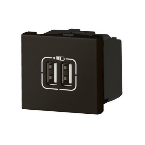 Legrand Mosaic nabíječka USB A+A 3A 2M černá 079194L