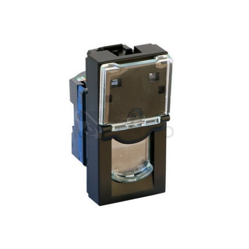 Legrand Mosaic zásuvka RJ45 1modul kategorie 6 UTP matrná černá 079461L
