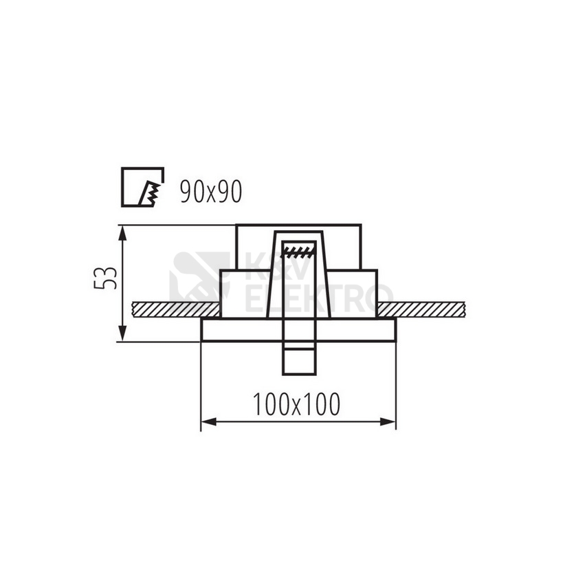 Obrázek produktu Podhledové svítidlo bez patice Kanux REUL DTL W/W 33660 4