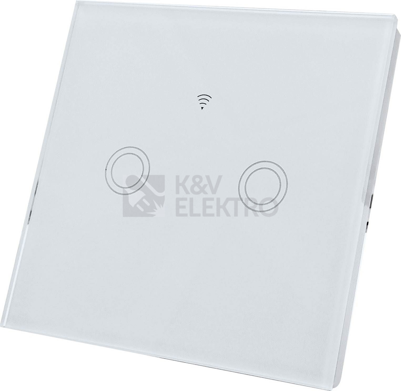 Obrázek produktu Bezdrátový spínač Greenlux GXSH041 WiFi 2SWITCH bílé sklo 0