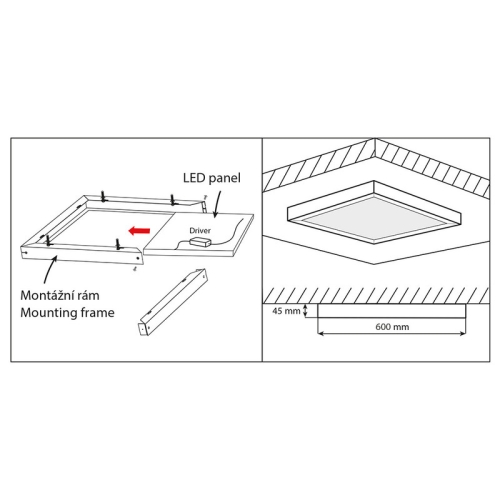 Montážní rám McLED Office 6060 bílá ML-419.049.32.1 P-0606