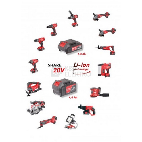 Aku úhlová bruska 115mm FESTA SHARE20V 28032 20V bez nabíječky a baterie