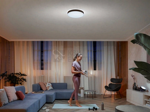 Obrázek produktu  Bluetooth LED stropní svítidlo Philips Hue Enrave L 41160/30/P6 černá 33,5W 2200-6500K s dálkovým ovladačem 3