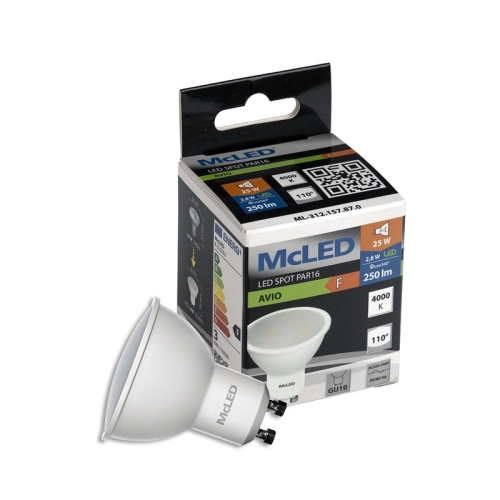 LED žárovka GU10 McLED 2,8W (25W) neutrální bílá (4000K), reflektor 110° ML-312.157.87.0 (obrázek 5)