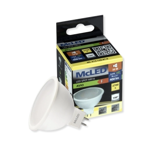LED žárovka GU5,3 MR16 McLED 4,6W (35W) teplá bílá (2700K), reflektor 12V 100° ML-312.158.87.0 (obrázek 7)