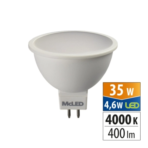 LED žárovka GU5,3 MR16 McLED 4,6W (35W) neutrální bílá (4000K), reflektor 12V 100° ML-312.159.87.0 (obrázek 6)