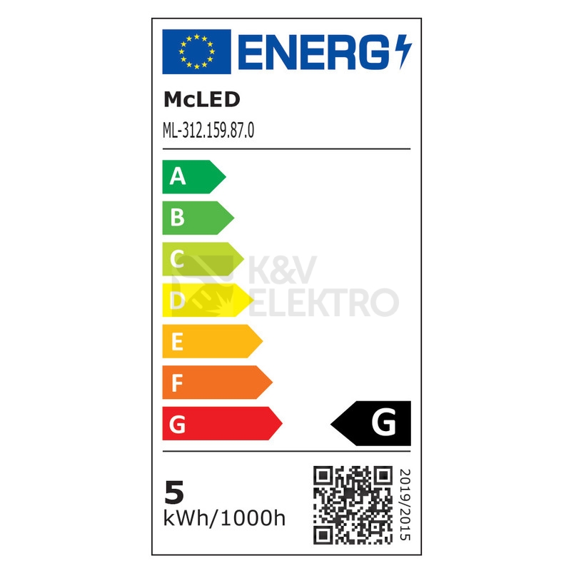 Obrázek produktu LED žárovka GU5,3 MR16 McLED 4,6W (35W) neutrální bílá (4000K), reflektor 12V 100° ML-312.159.87.0 1
