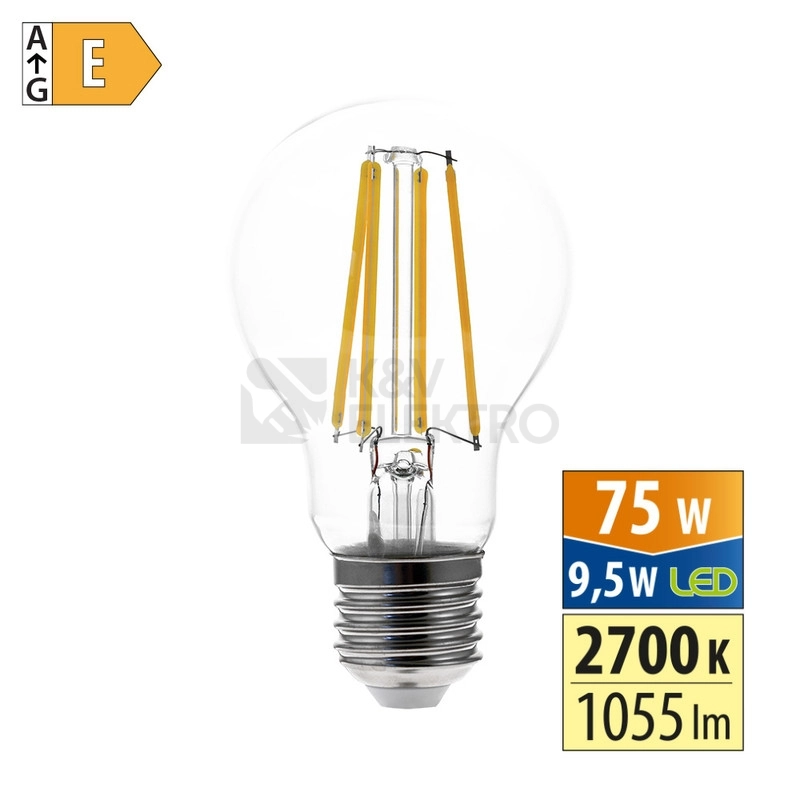 Obrázek produktu LED žárovka E27 McLED 9,5W (75W) teplá bílá (2700K) ML-321.077.87.0 0