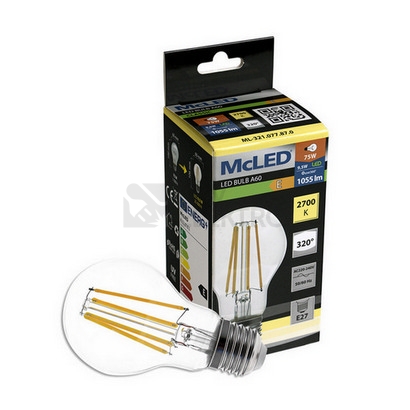 Obrázek produktu LED žárovka E27 McLED 9,5W (75W) teplá bílá (2700K) ML-321.077.87.0 2