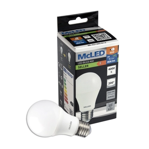 LED žárovka E27 McLED 8W (60W) neutrální bílá (4000K) ML-321.095.87.0 (obrázek 4)