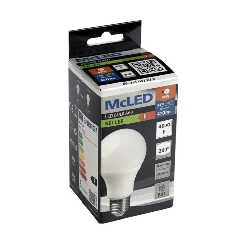 LED žárovka E27 McLED 4,8W (40W) neutrální bílá (4000K) ML-321.097.87.0 (obrázek 4)