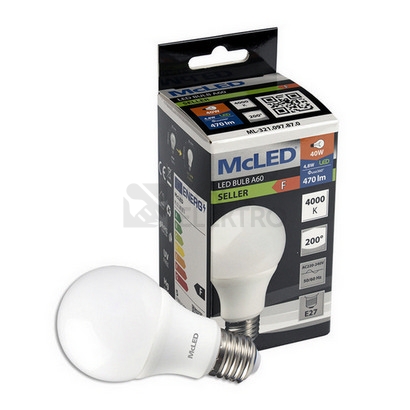 Obrázek produktu LED žárovka E27 McLED 4,8W (40W) neutrální bílá (4000K) ML-321.097.87.0 2