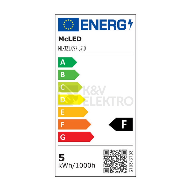 Obrázek produktu LED žárovka E27 McLED 4,8W (40W) neutrální bílá (4000K) ML-321.097.87.0 5