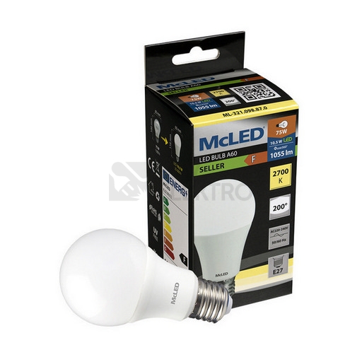 Obrázek produktu LED žárovka E27 McLED 10,5W (75W) teplá bílá (2700K) ML-321.098.87.0 2