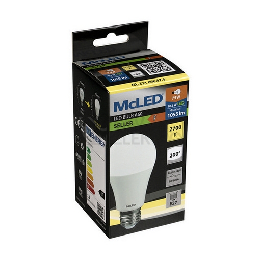 Obrázek produktu LED žárovka E27 McLED 10,5W (75W) teplá bílá (2700K) ML-321.098.87.0 3