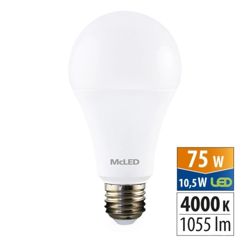 LED žárovka E27 McLED 10,5W (75W) neutrální bílá (4000K) ML-321.099.87.0 (obrázek 3)