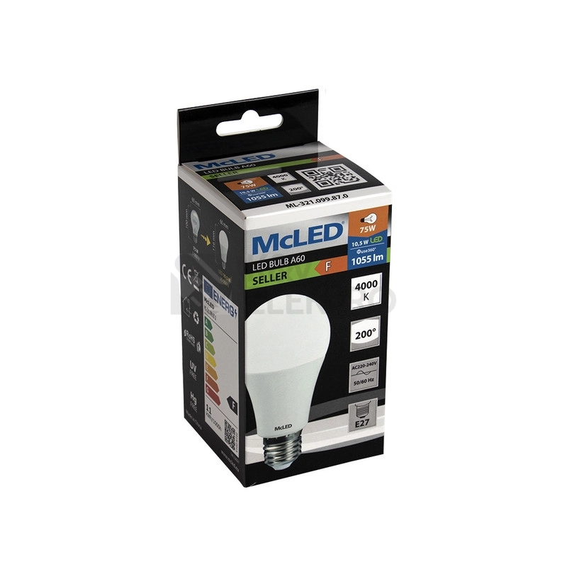 Obrázek produktu LED žárovka E27 McLED 10,5W (75W) neutrální bílá (4000K) ML-321.099.87.0 5