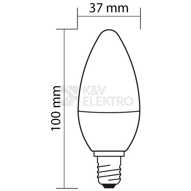 Obrázek produktu LED žárovka E14 McLED 4,8W (40W) teplá bílá (2700K) svíčka ML-323.027.87.0 4